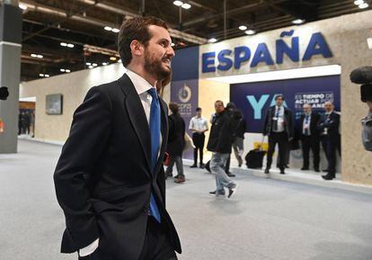 Pablo Casado, president of the conservative Popular Party (PP), at the COP25 on Monday.