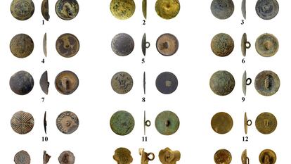 English buttons from the Spanish War of Independence found in Gallegos de Argañán (Salamanca, Spain).