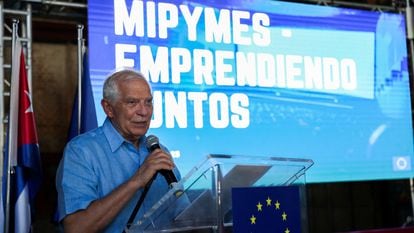 Josep Borrell, the head of European diplomacy, during an official act in Havana.