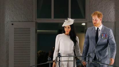 Prince Harry and Meghan Markle during their Australia tour on October 23, 2018.