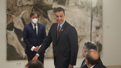 Spanish PM Pedro Sánchez at the presentation of the tourism plan on Thursday.