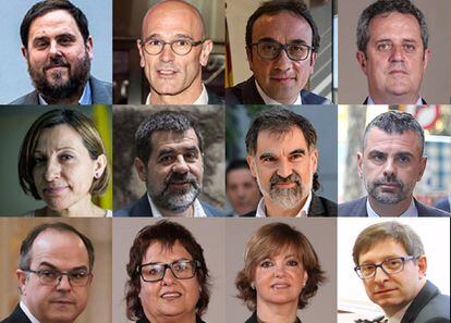 The 12 pro-independence leaders who went on trial.
