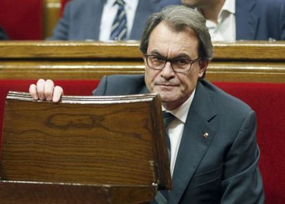 Artur Mas at the first investiture debate on Tuesday.
