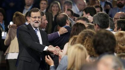 Prime Minister Mariano Rajoy on the last day of the PP national convention.