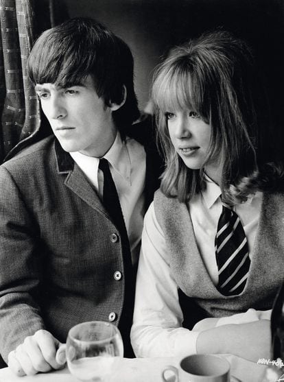 George Harrison and Pattie Boyd during their 1966 wedding.