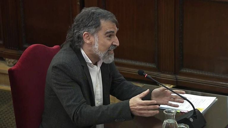Jordi Cuixart in court on Tuesday.