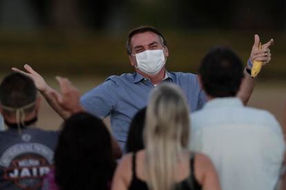 Brazilian President Jair Bolsonaro in July, when he was infected with the coronavirus.