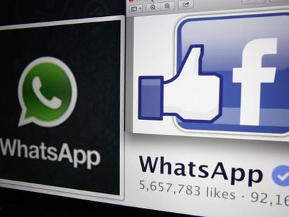 Illustration photo shows &quot;likes&quot; on WhatsApp&#039;s Facebook page displayed on a laptop screen.