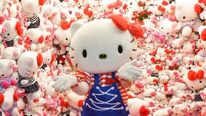 An event to celebrate Hello Kitty's 45th birthday in Berlin in 2019.