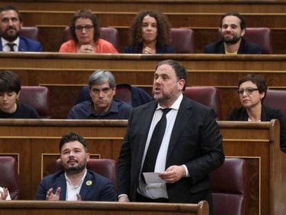 Oriol Junqueras in Congress in May of last year.