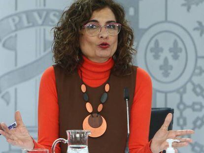 Spanish government spokesperson María Jesús Montero.