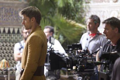 Actor Nikolaj Coster-Waldau during the Seville shoot on Thursday.