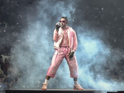 Bad Bunny during a concert in Miami last April.