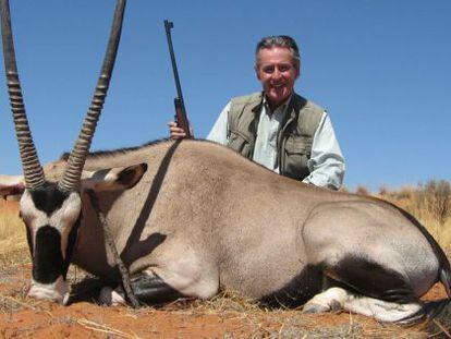 Miguel Blesa, pictured on a hunting trip in Namibia in November 2007.