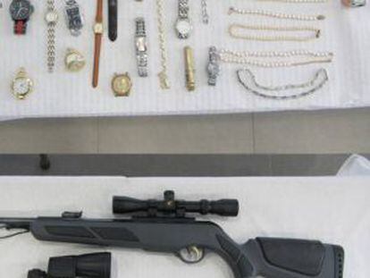 Some of the items seized by the Civil Guard.