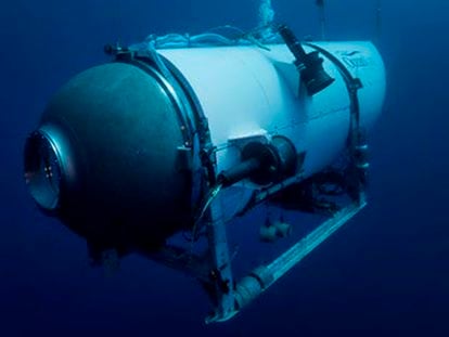This undated image provided by OceanGate Expeditions in June 2021 shows the company's 'Titan' submersible.