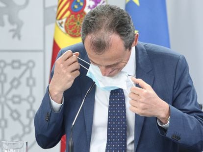 Spain's Science Minister Pedro Duque at the Tuesday press conference.