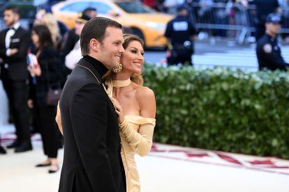 Tom Brady and Gisele Bündchen at the Met Gala in New York in 2018.