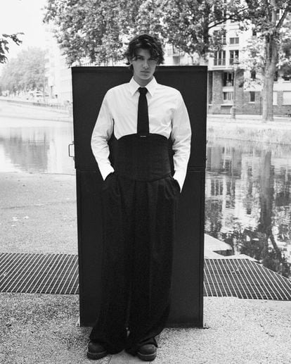 Nicknamed Nikolai the Beautiful, Monpezat combines his studies in business economics at Copenhagen Business School with a career in fashion. In the photograph, he is dressed in Dolce & Gabbana.