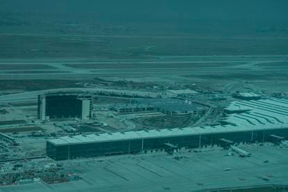 An aerial view of the new Felipe Ángeles Airport in Mexico
