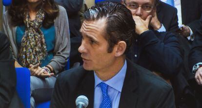 Iñaki Urdangarin in the Palma de Mallorca courtroom on Wednesday.