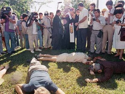 Bodies of victims of the 1989 massacre.