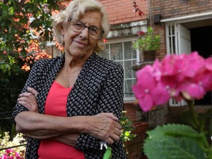 Former mayor of Madrid, Manuela Carmena, in her home.