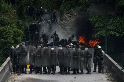 The National Guard in Caracas on Tuesday.