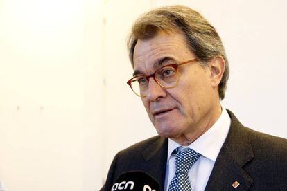 Artur Mas reacting to the court decision in the Palau case.