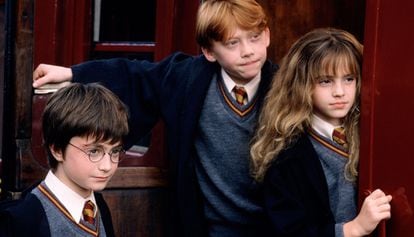 Daniel Radcliffe, Rupert Grint and Emma Watson in 'Harry Potter and the Sorcerer's Stone.'