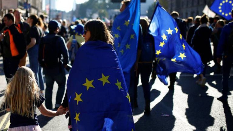 A demonstration against Brexit.