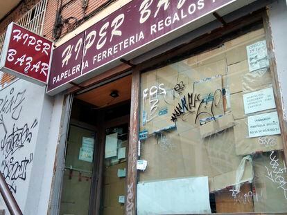 A now-closed Chinese bazaar in Madrid's Chamberí district.