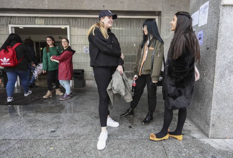 Students at Complutense University in Madrid.