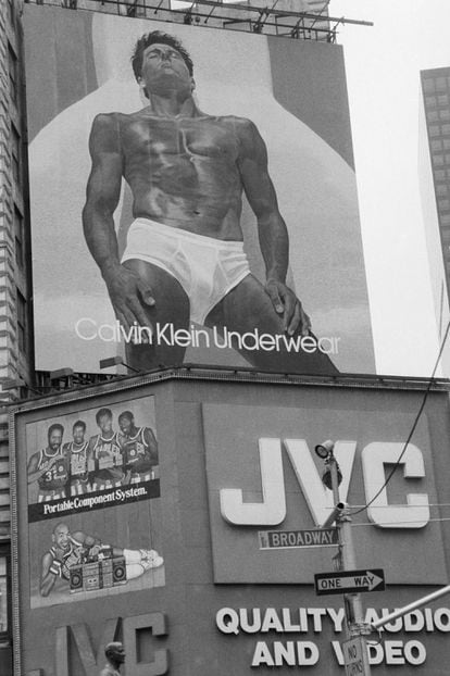 Tom Hintinhous in one of Calvin Klein's first underwear ad campaigns in 1982.