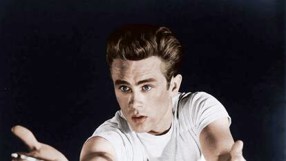 Actor James Dean during the filming of ‘Rebel Without a Cause.’