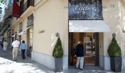 Jewelers Cartier on Madrid's upscale Serrano street.