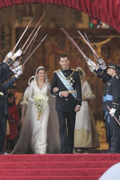 Prince Felipe and Princess Letizia’s wedding on May 22, 2004.