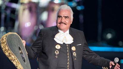 Vicente Fernández, during a concert in 2015.