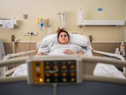 Vanessa Martínez, a 28-year-old coronavirus patient in Gregorio Marañón hospital in Madrid.