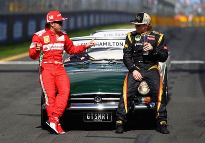 Fernando Alonso and Kimi Raikkonen, during last year's season.