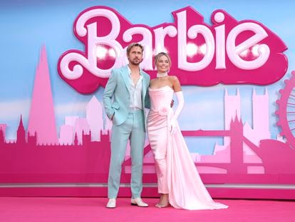 Ryan Gosling and Margot Robbie at the ‘Barbie’ premiere in London.