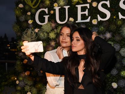 Fashion guru Tess Christine and singer Camila Cabello attend Guess NYFW Fall Fashion Event at Public Hotel on September 13, 2017, in New York City.