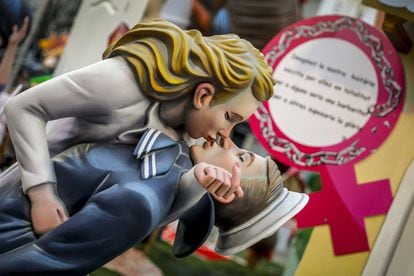 The feminist movement is also present at this year’s Fallas, with this creation from Falla Almirante Cadarso Conde Altea.