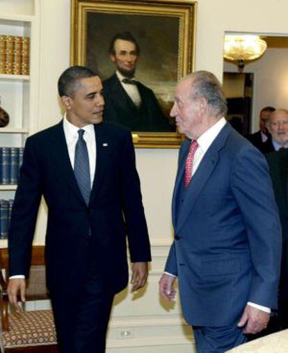 Barack Obama and King Juan Carlos in February 2010.
