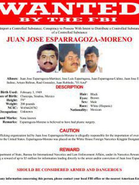 EL Azul's file on the FBI data base.