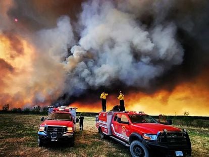 Firefighters in the province of British Columbia.