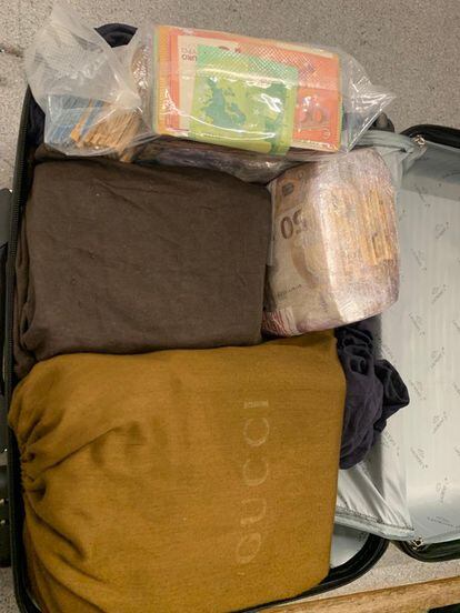 An intercepted suitcase containing €200,000.