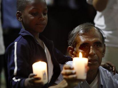 A memorial service is held in Cali, Colombia for victims of the armed conflict.