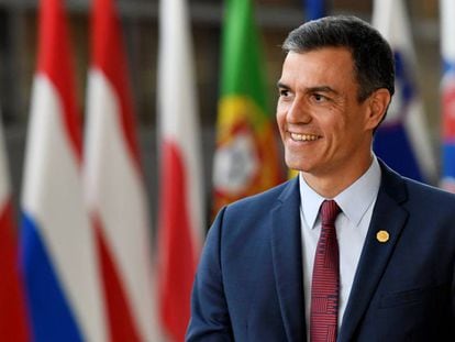 Acting Spanish PM Pedro Sánchez in Brussels.