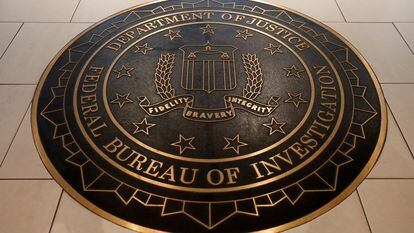 The Federal Bureau of Investigation seal is seen at FBI headquarters in Washington, U.S. June 14, 2018.